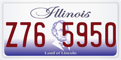 IL license plate Z765950