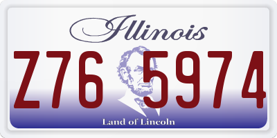 IL license plate Z765974