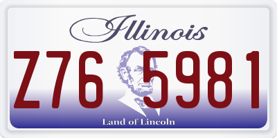 IL license plate Z765981