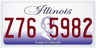 IL license plate Z765982
