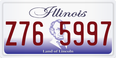 IL license plate Z765997