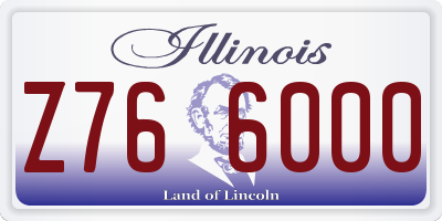 IL license plate Z766000