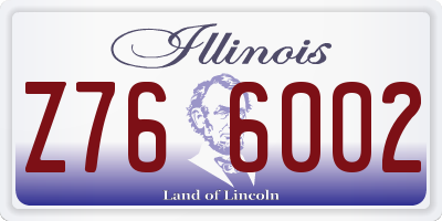 IL license plate Z766002