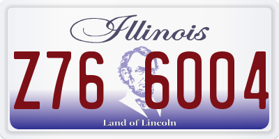 IL license plate Z766004