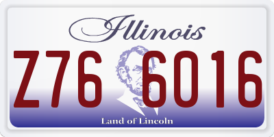 IL license plate Z766016