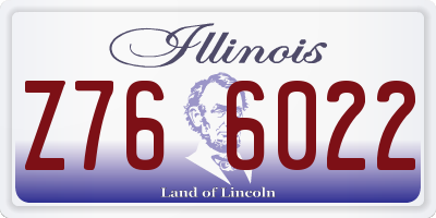 IL license plate Z766022