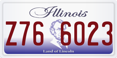 IL license plate Z766023