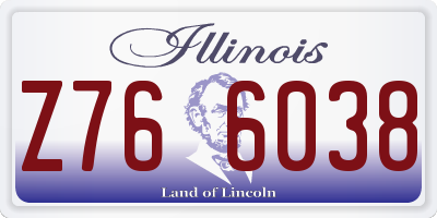 IL license plate Z766038