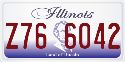 IL license plate Z766042