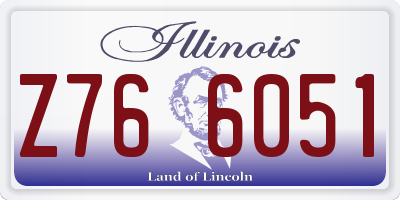 IL license plate Z766051