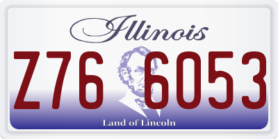 IL license plate Z766053