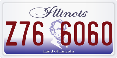 IL license plate Z766060