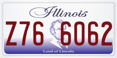 IL license plate Z766062