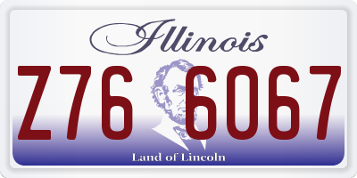 IL license plate Z766067