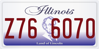 IL license plate Z766070