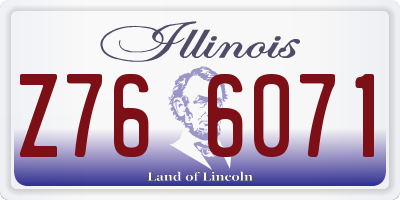 IL license plate Z766071