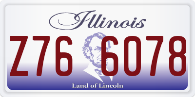 IL license plate Z766078