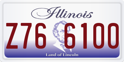 IL license plate Z766100