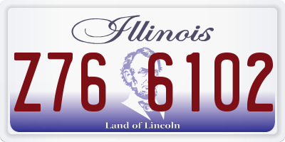 IL license plate Z766102