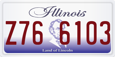 IL license plate Z766103