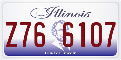 IL license plate Z766107