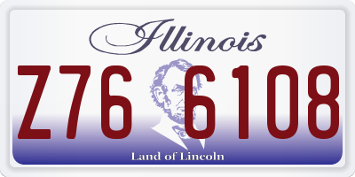 IL license plate Z766108