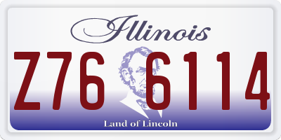 IL license plate Z766114