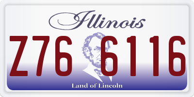 IL license plate Z766116