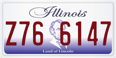IL license plate Z766147