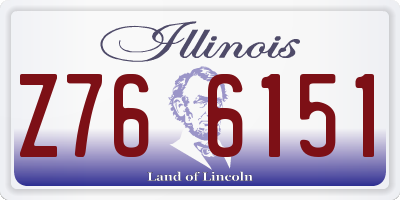 IL license plate Z766151