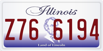 IL license plate Z766194