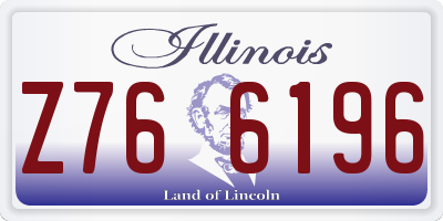 IL license plate Z766196