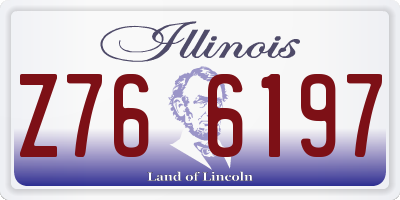 IL license plate Z766197