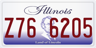 IL license plate Z766205