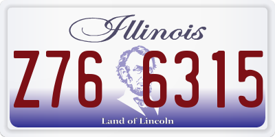 IL license plate Z766315