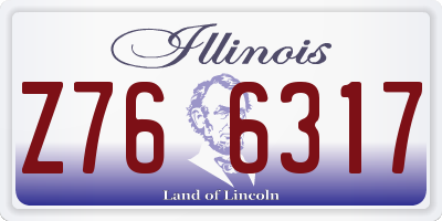 IL license plate Z766317