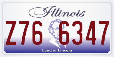 IL license plate Z766347