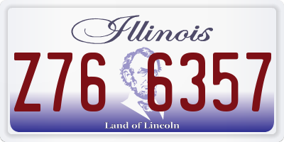 IL license plate Z766357