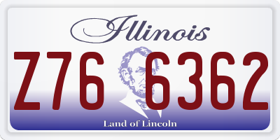 IL license plate Z766362