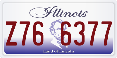 IL license plate Z766377