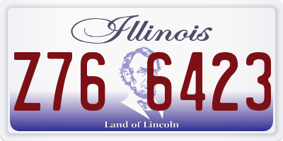 IL license plate Z766423