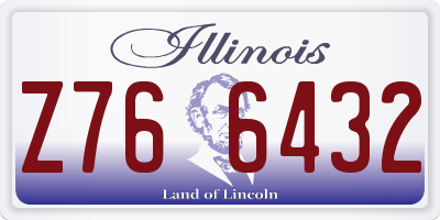 IL license plate Z766432