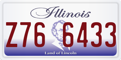 IL license plate Z766433