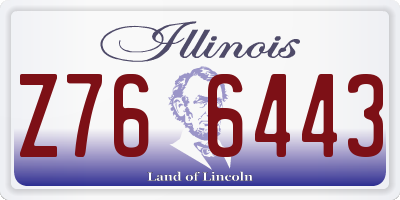 IL license plate Z766443