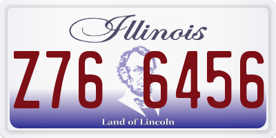 IL license plate Z766456