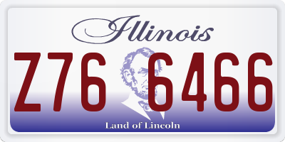 IL license plate Z766466