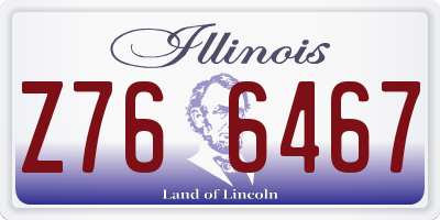 IL license plate Z766467