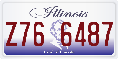 IL license plate Z766487