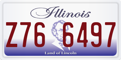IL license plate Z766497