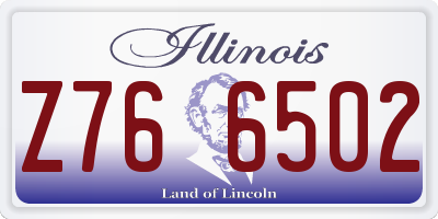 IL license plate Z766502